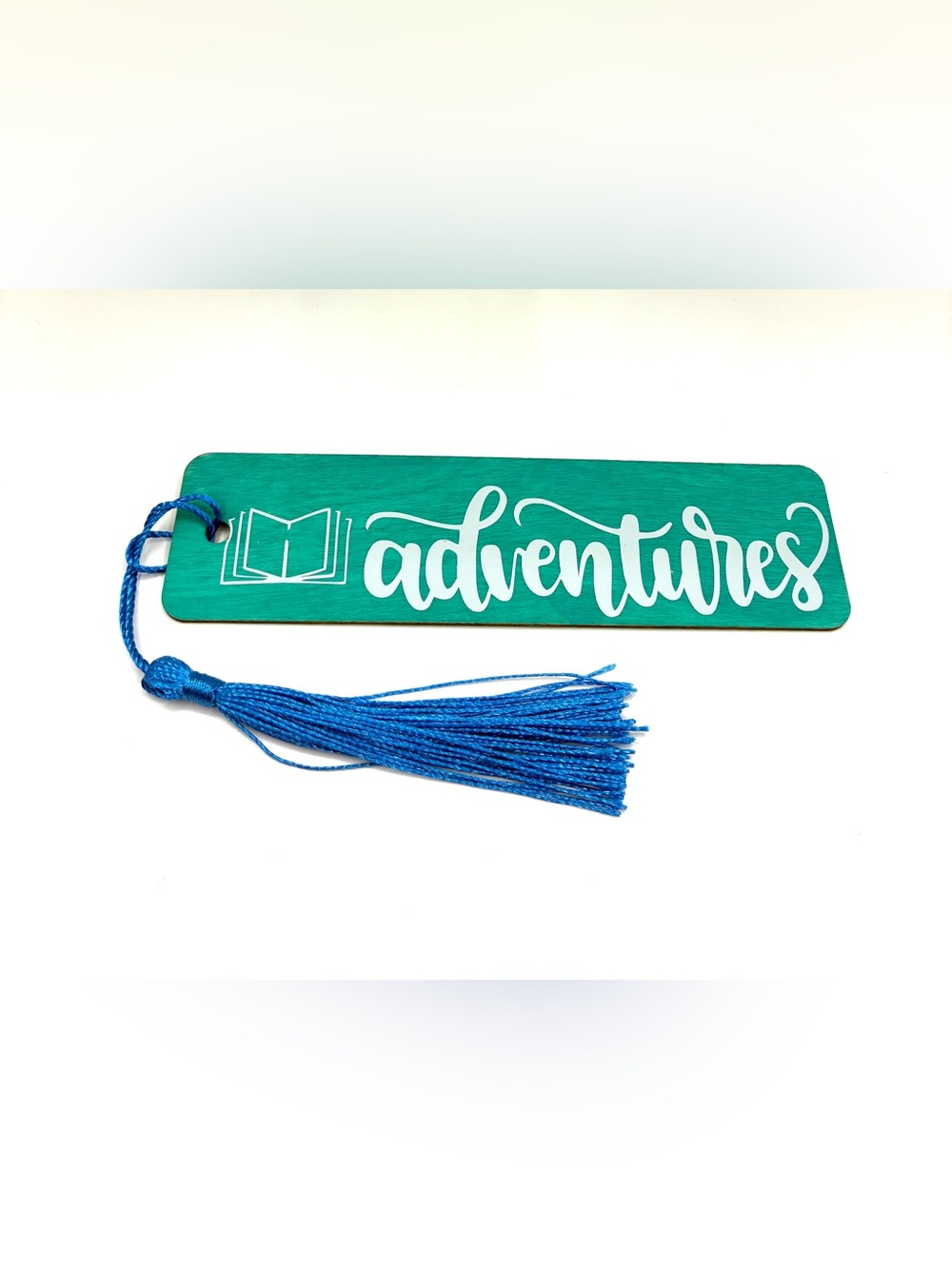 Adventures Teal Bookmark with Blue Tassel